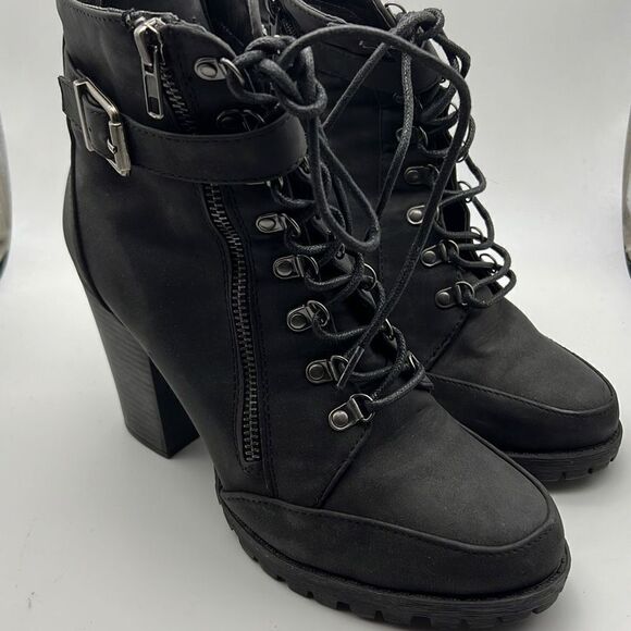 ‎JustFab Lace-Up Bootie Womens Boot-8.5 - Picture 1 of 6